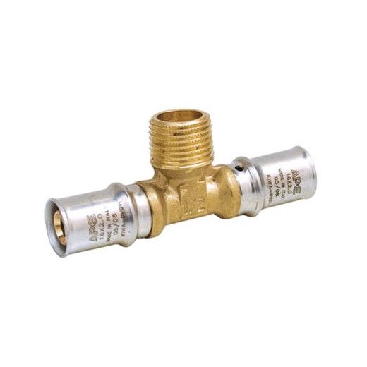 APE Тройник пресс  с наружной резьбой APE 20 x 1/2" x 20