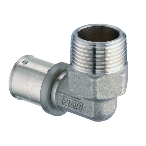 FAR Пресс-уголок FAR с наружной резьбой 3/4" х 20, Т.Е.А. латунь